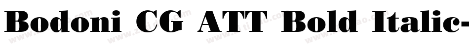 Bodoni CG ATT Bold Italic字体转换